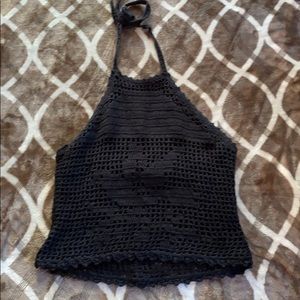 Black halter top